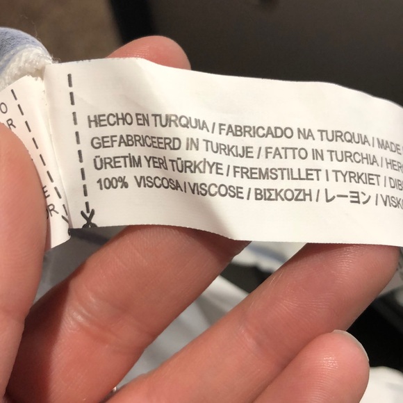 Zara white and navy stripe tunic size xs - Picture 6 of 6